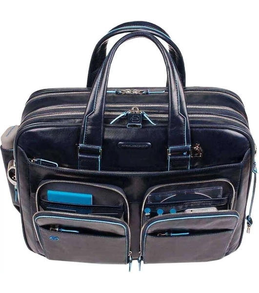 Сумка для ноутбука Piquadro Blue Square CA2765B2/BLU2 синий натур.кожа