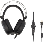 Гарнитура Oklick HS-L810G чёрный, проводная, USB, подсветка, фото3
