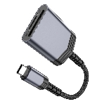 Кард-ридер Hoco UA25/серый/SD/TF/MicroSD/USB Type-C (OTG)/алюминий, фото3