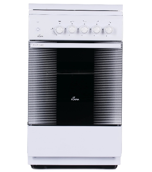 Газовая плита Flama FG 2411 W белый, конфорок 4 шт, духовка 50 л, 50 см x 85 см x 60 см