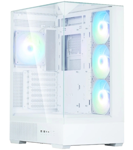 Компьютерный корпус ZALMAN P40 Prism Plus, ATX, белый, WINDOW, 3xCombo (3.5'' or 2.5'), 1xUSB TYPE-C, 2xUSB 3.0, SIDE 3x120мм ARGb, REAR 1x120мм ARGb