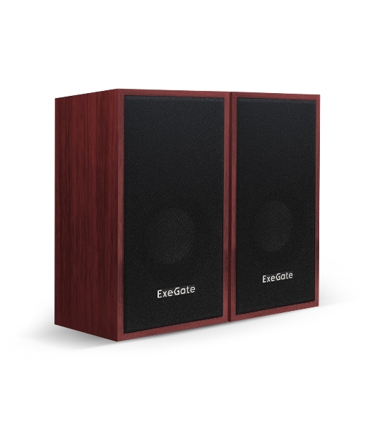Акустическая система 2.0 ExeGate EX287059RUS Tango 314 (питание USB, 2х3Вт (12 Вт RMS), 80-20000Гц, темное дерево)