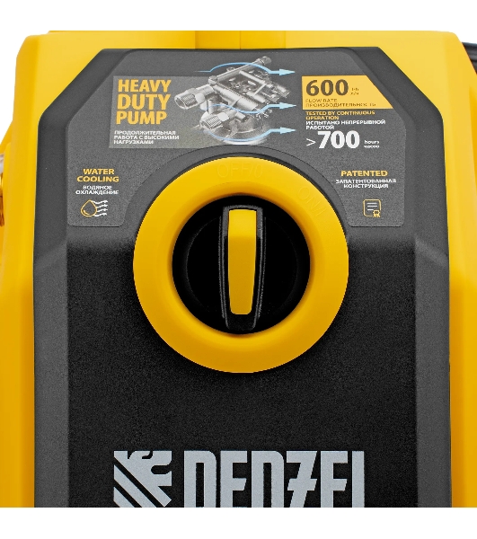 Мойка высокого давления Denzel K 70 Power, 2500 Вт, 180 бар, 600 л/ч, асинх. двиг.