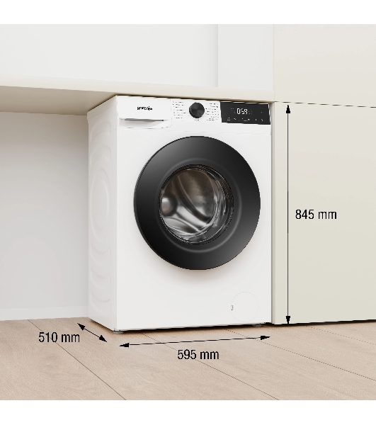 Стиральная машина Gorenje WDG2P854A3C2/C, белая, загрузка фронтальная 8 кг, 1400 об/мин, класс A