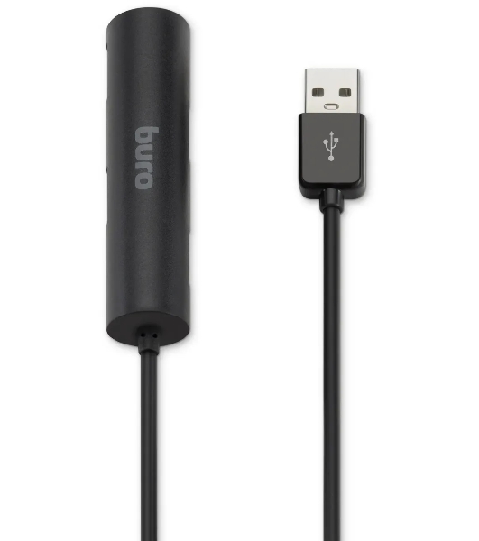 USB-концентратор Buro BU-HUB4-0.5R-U2.0, USB 2.0, USB 4 порта, USB