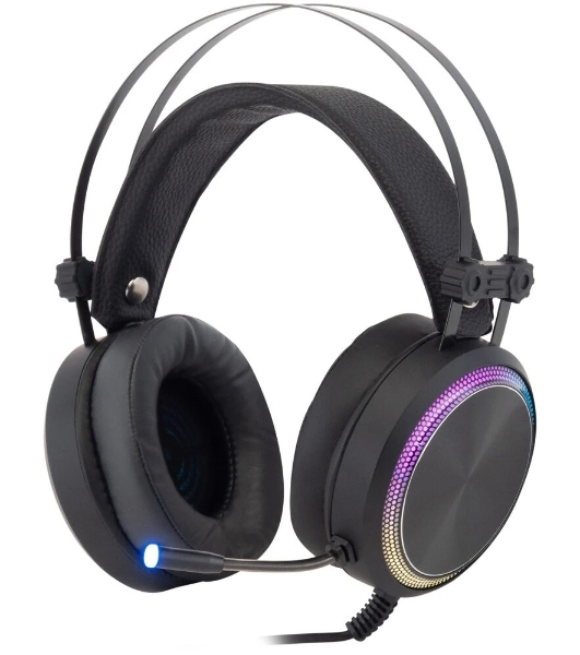 Гарнитура Oklick HS-L810G чёрный, проводная, USB, подсветка
