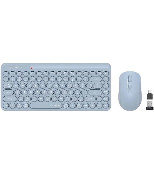 Комплект клавиатура+мышь A4Tech FStyler FG3200 Air2 беспроводной, USB, 2000 DPI, синий