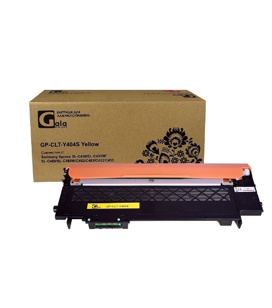 Картридж лазерный GalaPrint GP-CLT-Y404S желтый (1000 стр) для Samsung Xpress SL-C430/SL-C430W/SL-C480/SL-C480W/C482/C483/C432/C433