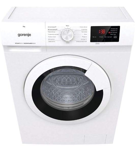 Стиральная машина Gorenje WHE60SFS белый загр. фронтальная макс.: 6 кг 1000об/мин класс: А+++