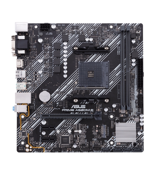 Материнская плата ASUS PRIME A520M-E/CSM, AM4, AMD A520, 2xDDR4, 4xSATA, 1xM.2, 1xPCIe 3.0 x16, 2xPCIe x1, 1xDVI-D, 1xHDMI, 1xVGA, 1x 1Gb LAN, 1xUSB-A 3.2 Gen 2, 2xUSB-A 2.0, 4xUSB-A 3.2 Gen 1, 3x3.5 мм, 7.1, mATX