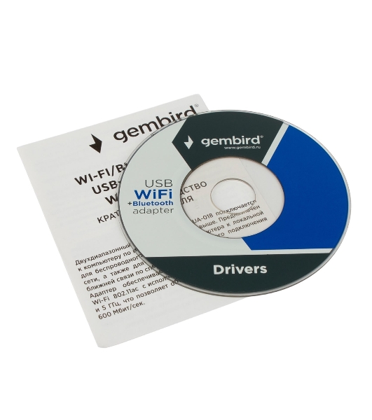 Сетевой адаптер Wi-Fi+Bluetooth Gembird WNP-UA-018 двухдиапазонный мини, 600 Мбит, USB, 802.11b/a/g/n/ac