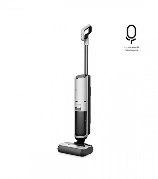 Пылесос вертикальный BQ VCA1002W белый/черный, питание от аккумулятора, 30 Вт, уборка влажная/сухая, пылесборник 0.75 л, бак для жидкости 0.85 л, работа от АКБ max 45 мин