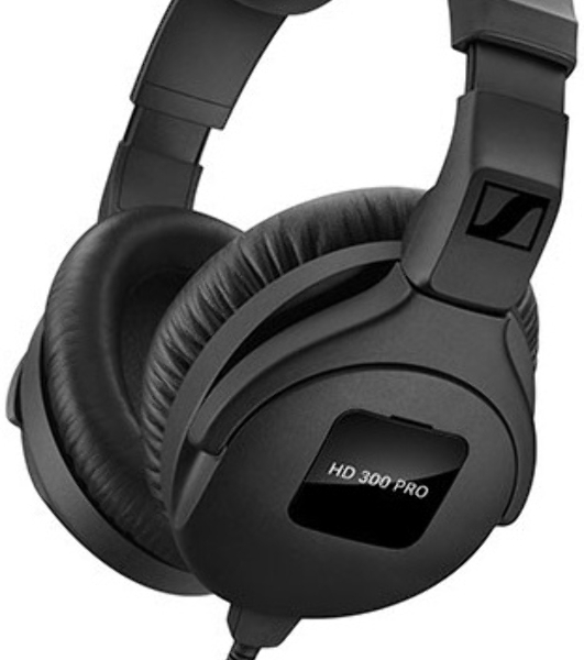 Проводные наушники Sennheiser HD 300 PRO черный, полноразмерные, Jack 3.5 мм