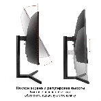 Монитор 34' ExeGate Combat EC3407TA VA 3440x1440, 165 Гц, 1 мс, 21:9, 300 кд/м², HDMI 2.0, DP 1.2, 3.5 Jack, FreeSync, изогнутый экран (1800R), черный, фото3