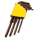Ключ Deli Набор шестигранных ключей ';TORX'; удлиненных Deli DL230707G 9 шт S2, размеры T10,T15,T20,T25,T27,T30,T40,T45,T50, пластиковый держатель, фото 1