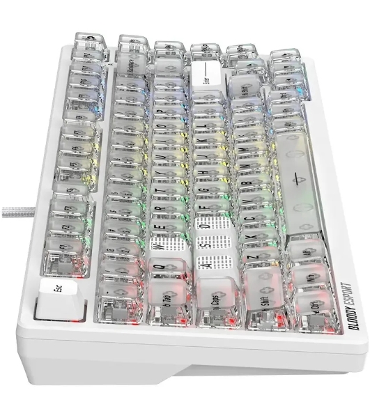 Клавиатура A4Tech Bloody MS76 проводная, USB Type-A, белый