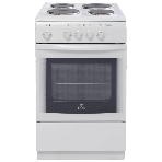 Плита электрическая De Luxe 506004.04 Э белый, конфорок 4 шт, духовка 54 л, 50 см x 85 см x 60 см, фото 1