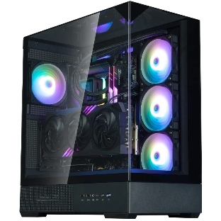 Компьютерный корпус ZALMAN P40 Prism Plus, ATX, черный, WINDOW, 3xCombo (3.5'' or 2.5'), 1xUSB TYPE-C, 2xUSB 3.0, SIDE 3x120мм ARGb, REAR 1x120мм ARGb
