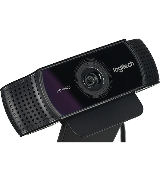 Веб-камера Logitech C922 Pro Stream 1920x1080, 30 кадр/с, USB Type-A, микрофон (2 шт, шумоподавление), автоматическая фокусировка, автоосвещение, универсальное крепление