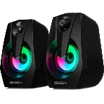 Акустическая система SVEN 370 2.0 черные (2x2W, USB, RGb подсветка), фото 1