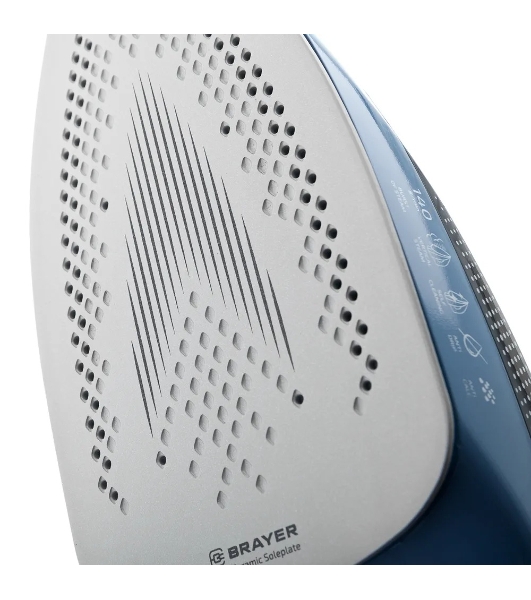 Утюг Brayer BR4002 синий/белый/черный, 2400 Вт, 25 г/мин, 140 г/мин, 360 мл