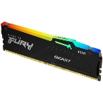 Оперативная память Kingston Fury Beast RGB, DDR5, 32GB (1x32GB), 5600 MHz, CL40, с радиатором, RGB, чёрный, фото2