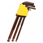 Ключ Deli Набор шестигранных ключей с шаром сверхдлинных Deli DL230809G 9 шт Cr-V, размеры 1,5,2,2,5,3,4,5,6,8,10мм, пластиковый держатель, фото 1