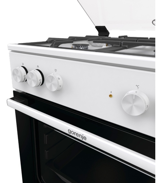 Плита комбинированная Gorenje GK6A20WF белый, конфорок 4 газовых, духовка 65 л, 60 см x 85 см x 60 см
