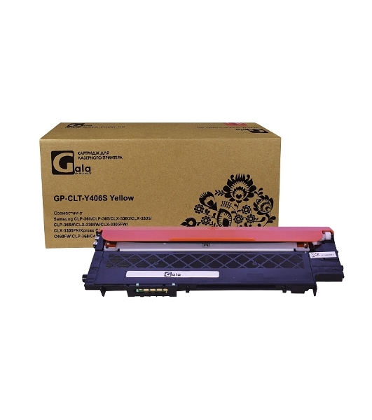 Картридж лазерный GalaPrint GP-CLT-Y406S желтый (1000 стр) для Samsung CLP-360/CLP-365/CLX-3300/CLX-3305/CLP-365W/CLX-3305W/CLX-3305FW/CLX-3305FN/Xpress C410/C410w/C460W/C460FW/CLP-368/C410/C460
