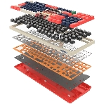 Клавиатура проводная A4Tech Bloody AT98 Proxy Boom USB бежевый/красный, фото2