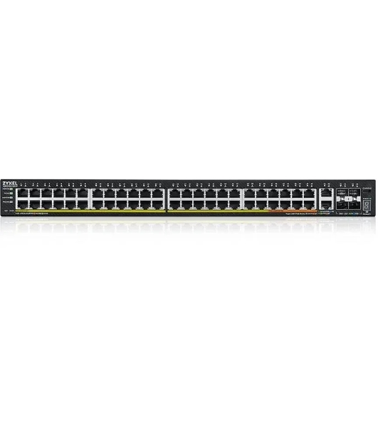 Коммутатор L3 Access Zyxel NebulaFlex Pro XGS2220-54FP, rack 19', 48xRJ-45: 1G PoE+ (8 из них PoE++), 2xRJ-45: 1/2.5/5/10G PoE++, 4xSFP+, бюджет PoE 960 Вт