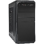 Компьютерный корпус Minitower ExeGate BA-202-UNS350 (mATX, БП UNS350 с вент. 12см, 2хUSB, аудио, черный), фото 1