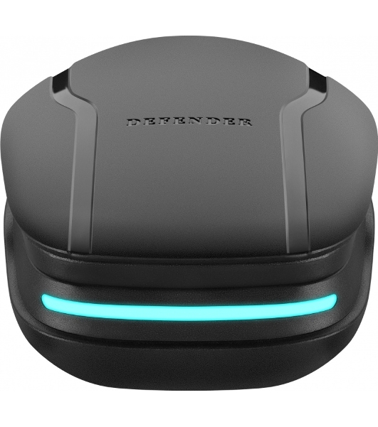 Наушники TWS Defender CyberDots 285 черный, внутриканальные, Bluetooth, светодиодная подсветка, до 4 ч