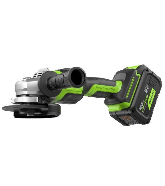 Углошлифовальная машина Greenworks GD24AG 758Вт 10500об/мин рез.шпин.:M14 d=125мм (3200207CUH)