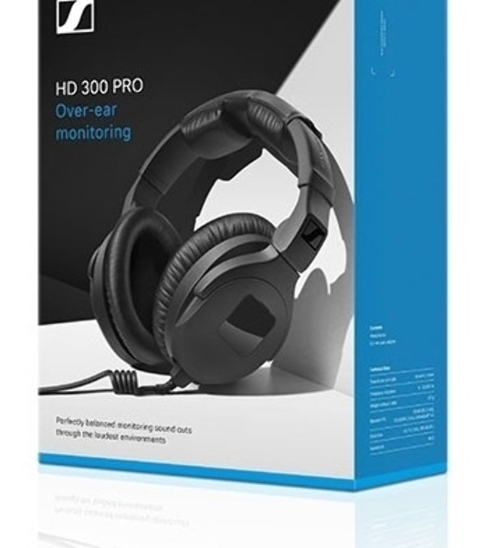 Проводные наушники Sennheiser HD 300 PRO черный, полноразмерные, Jack 3.5 мм
