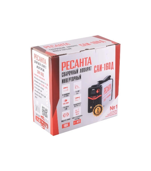 Сварочный аппарат Ресанта САИ-160Д инвертор ММА/TIG 6.5кВт
