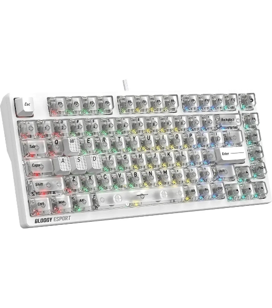 Клавиатура A4Tech Bloody MS76 проводная, USB Type-A, белый