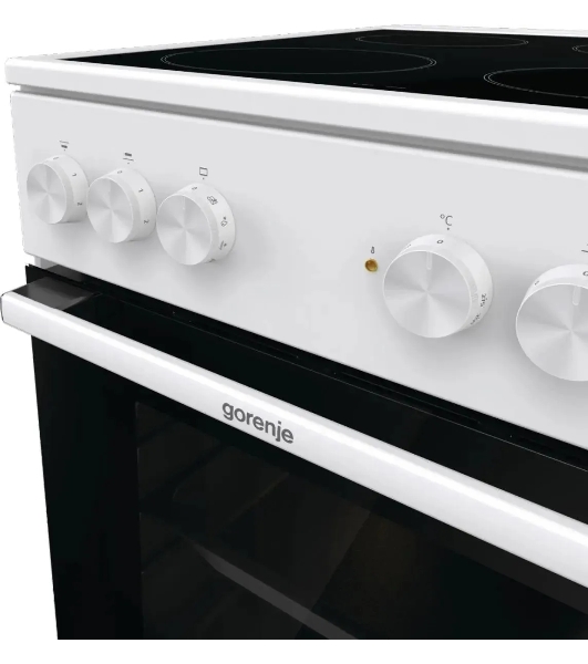 Плита электрическая Gorenje GEC5A41WG белый, конфорок 4 электрических, духовка 62 л, 50 см x 85 см x 59.4 см