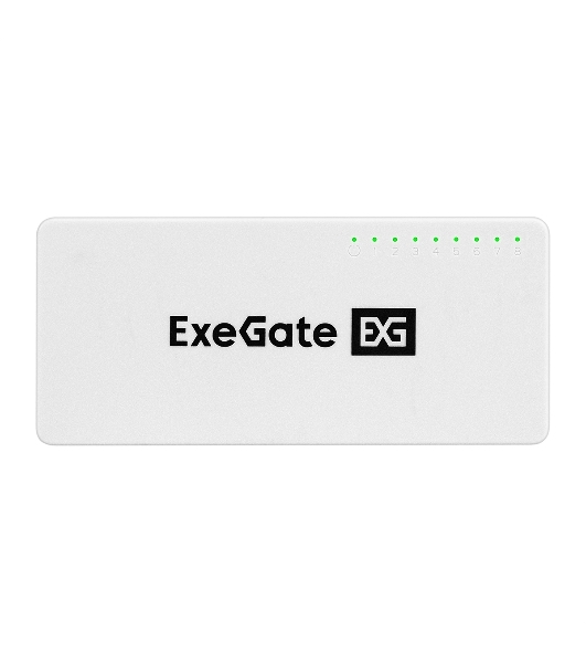 Коммутатор ExeGate EDGS-1008C, 8×1 Гбит/с, неуправляемый