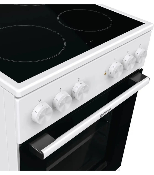 Плита электрическая Gorenje GEC5A41WG белый, конфорок 4 электрических, духовка 62 л, 50 см x 85 см x 59.4 см