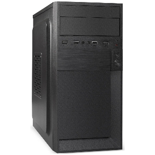 Компьютерный корпус Minitower ExeGate BAA-105-01-UNS350 (mATX, БП UNS350 с вент. 12см, 2*USB, аудио, черный)
