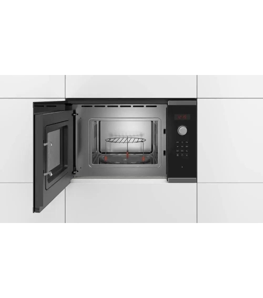 Встраиваемая микроволновая печь Bosch BFL523MS0 20л. 800Вт нержавеющая сталь/черный