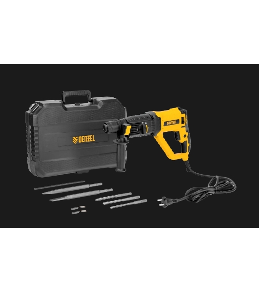 Перфоратор Denzel RHB-1050-30, SDS-plus, 1050 Вт, 3,4 Дж, от сети