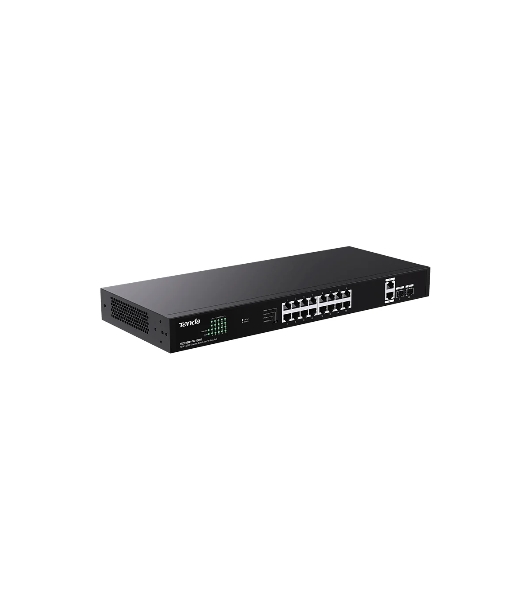 Коммутатор неуправляемый PoE Tenda TEG1120P-16-150W 18 портов, 18x1 Гбит/с, PoE 16х30 Вт (до 150Вт), SFP 2x1 Гбит/с
