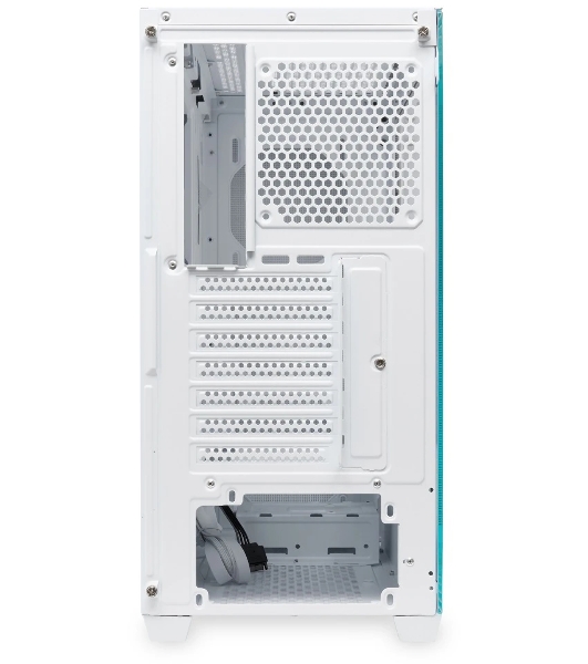 Компьютерный корпус без блока питания HSPD M740, Mesh Mid Tower, белый, TG, 0.6 SPCC, no fans, E-ATX, ATX, mATX, mITX, 170/400/200мм, 4x2.5', 2x3.5', 7xPCI, 1xUSB-A 3.0, 1xUSB-C 3.0, 460x218x450мм