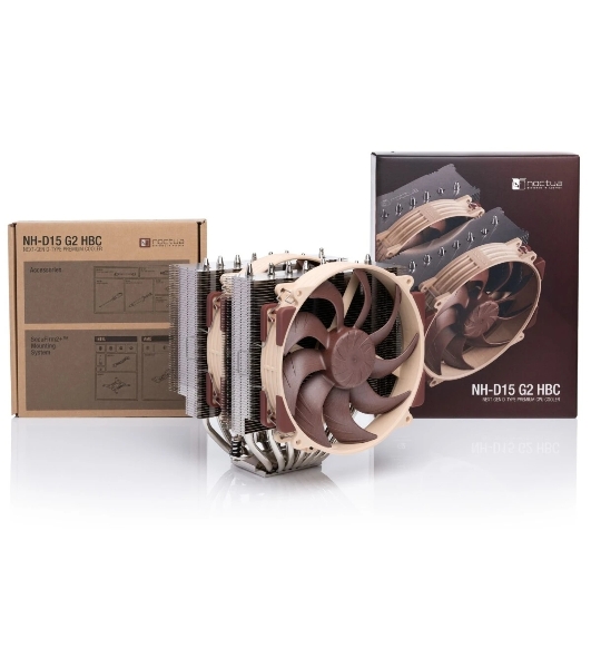 Кулер для процессора Noctua NH-D15 G2 HBC, 2x140 мм, медь, 1500 об/мин, 24.8 дБ, 4 pin PWM, высота 168 мм