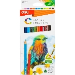 Карандаши цветные Deli EC00200 Color Emotion, трехгранный профиль, липа, 12 цветов, коробка с европодвесом (12шт), фото 1