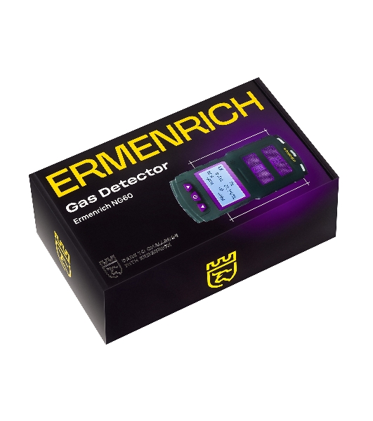 Детектор газа Ermenrich NG60 портативный фиолетовый/черный (84760)