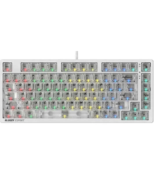 Клавиатура A4Tech Bloody MS76 проводная, USB Type-A, белый