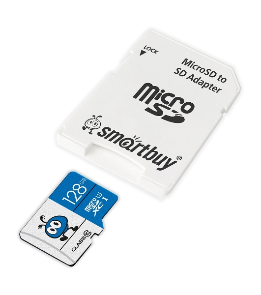 Флеш карта Smartbuy MicroSDXC 128Gb Class10 UHS-I U1 + адаптер